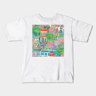 Blue panther garden Kids T-Shirt